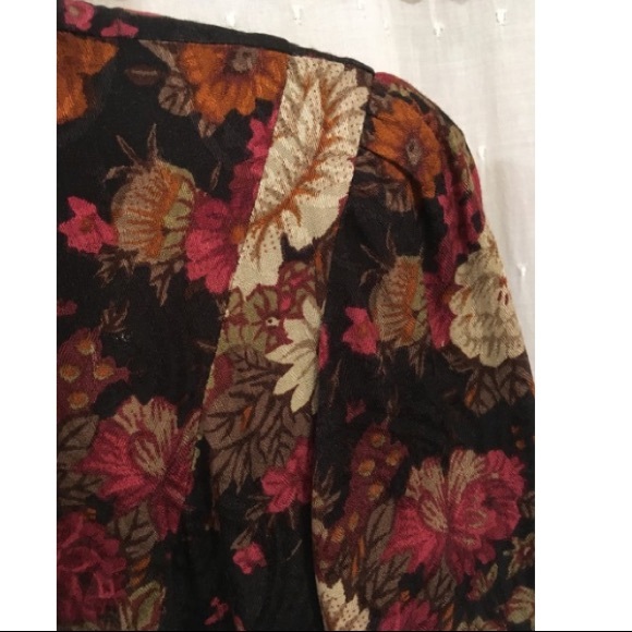 Vintage 80s Boutique Orange Pink Black White Dress - Picture 8 of 11